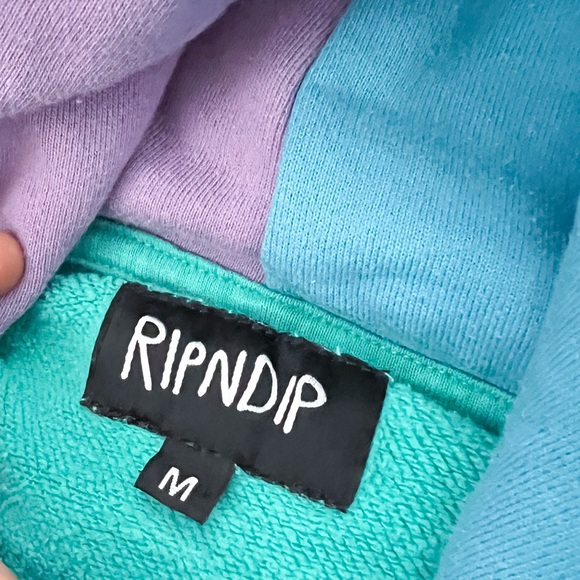 RIPNDIP Buddy System Color Block Hoodie Cat & Alien - Picture 13 of 16